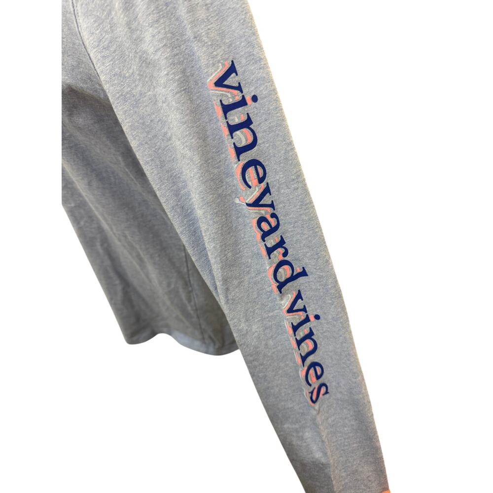 Vineyard Vines Unisex adult S Happy Holidays Gray Long Sleeve T-shirt - Picture 3 of 5